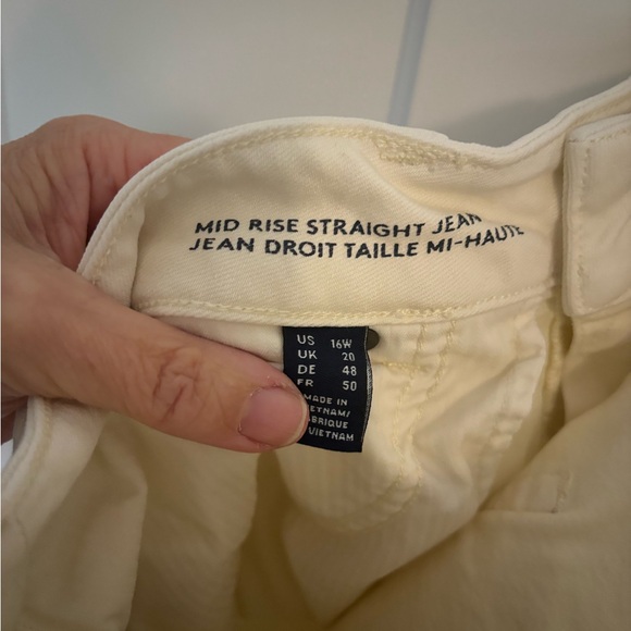 Lands End off white midrise straight jeans size 16w - Picture 5 of 5